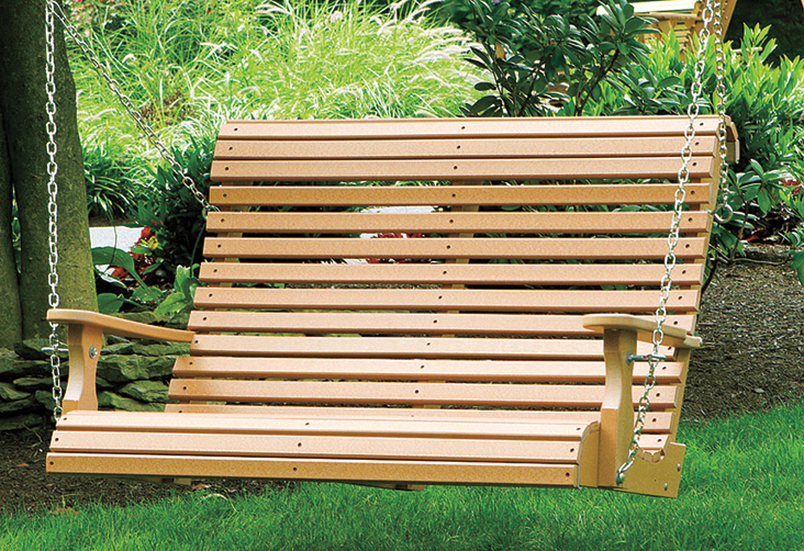 Poly 4-foot roll back porch swing