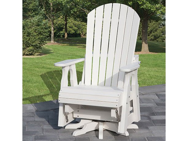 Fan back swivel glider Fan back swivel glider.