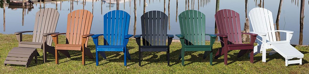Poly fan back chairs in standard solid colors